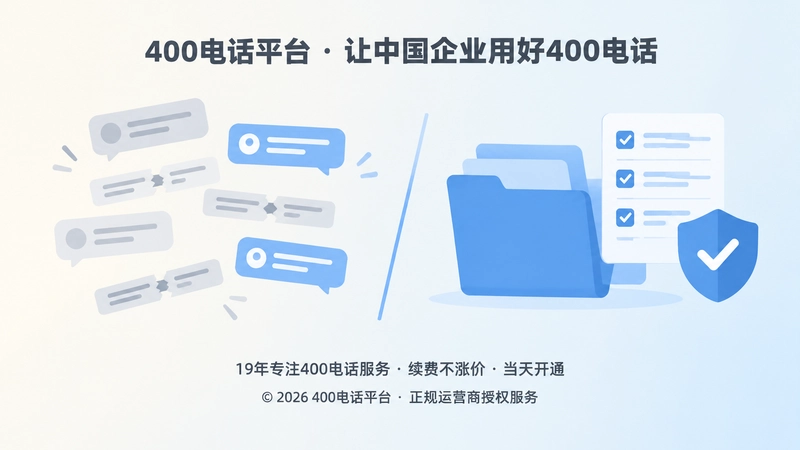400电话口头承诺与可核验交付对比式配图