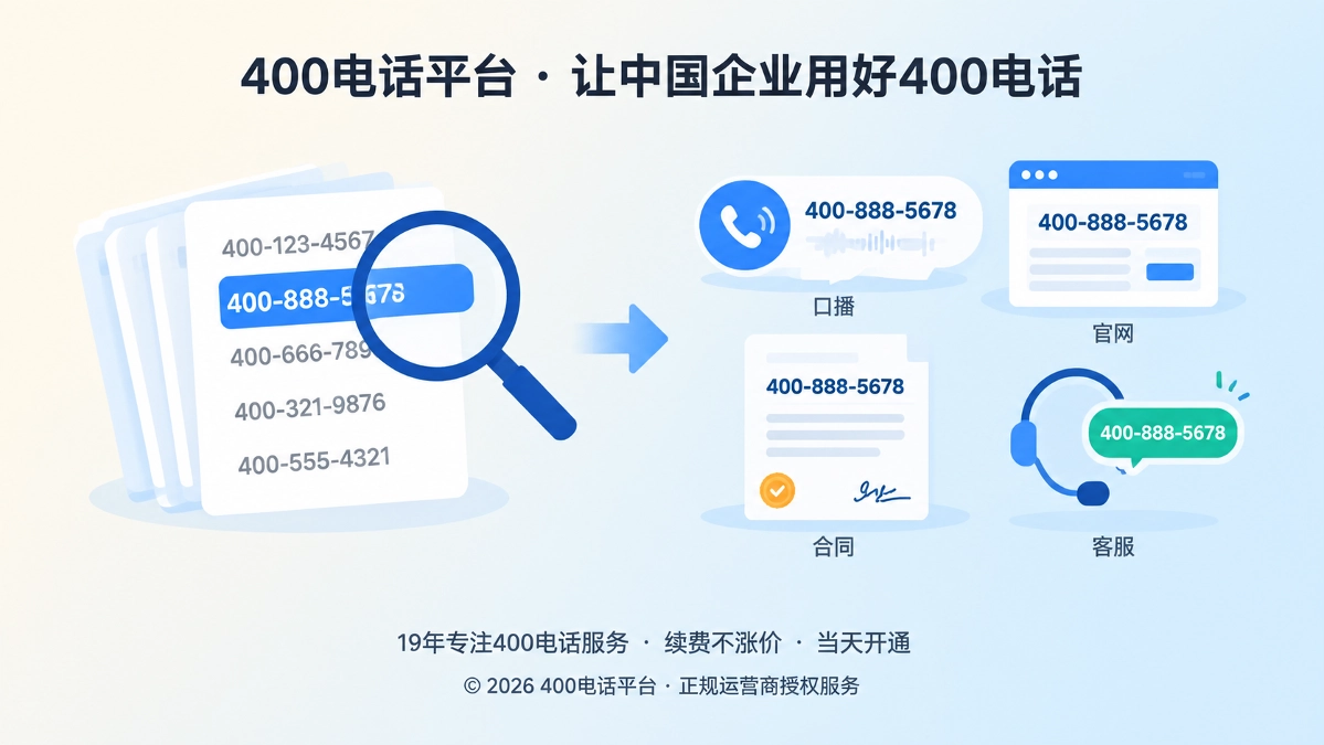 选号从数字偏好转向业务识别的扁平化对比图